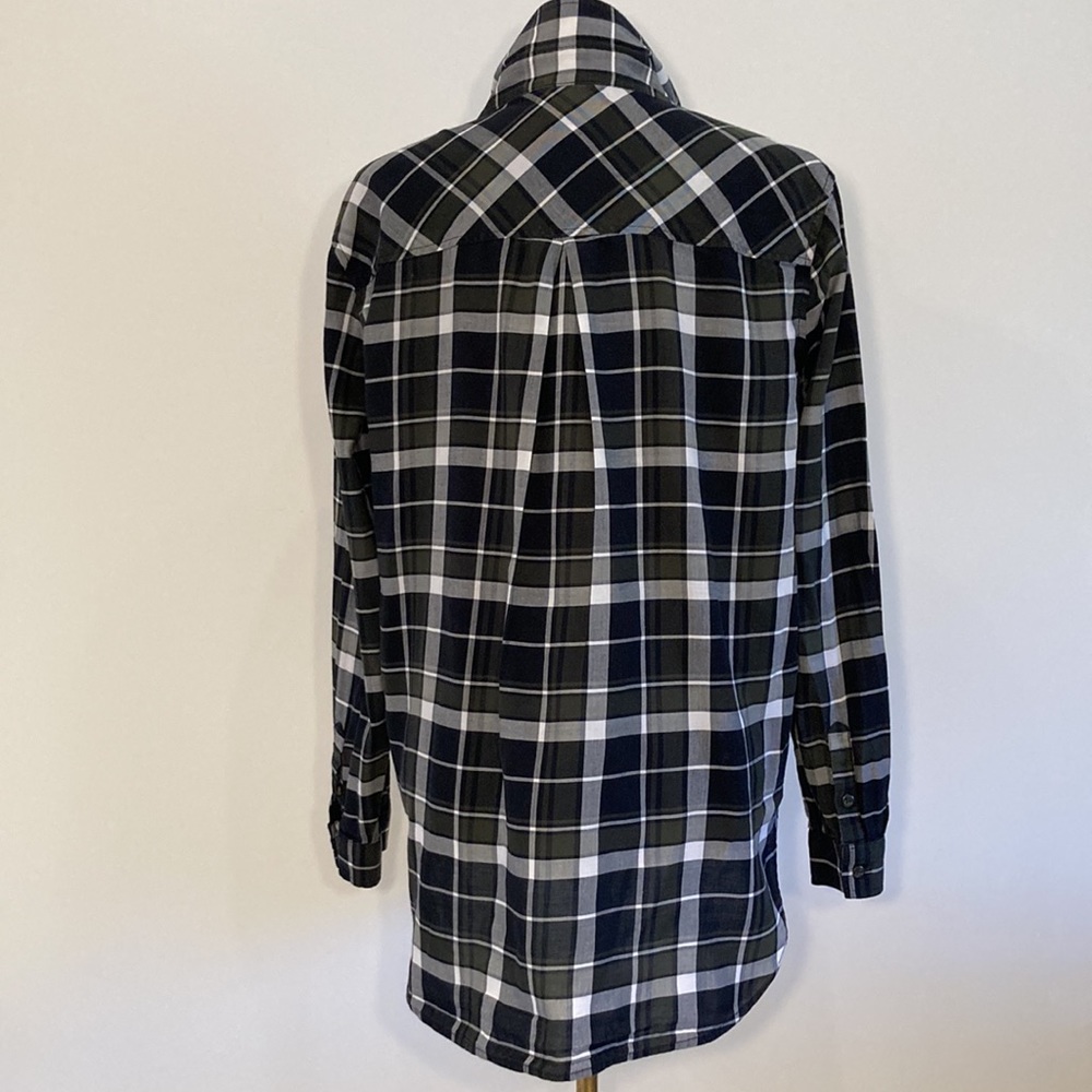 Athleta Sierra boyfriend button down blouse tunic L - Picture 3 of 13